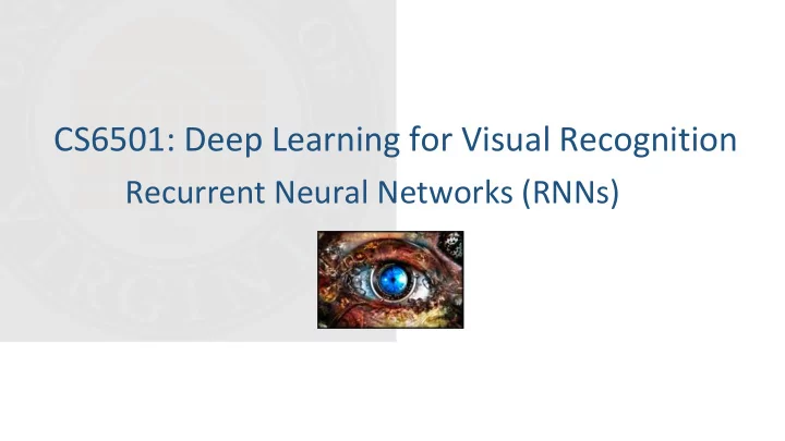 cs6501 deep learning for visual recognition