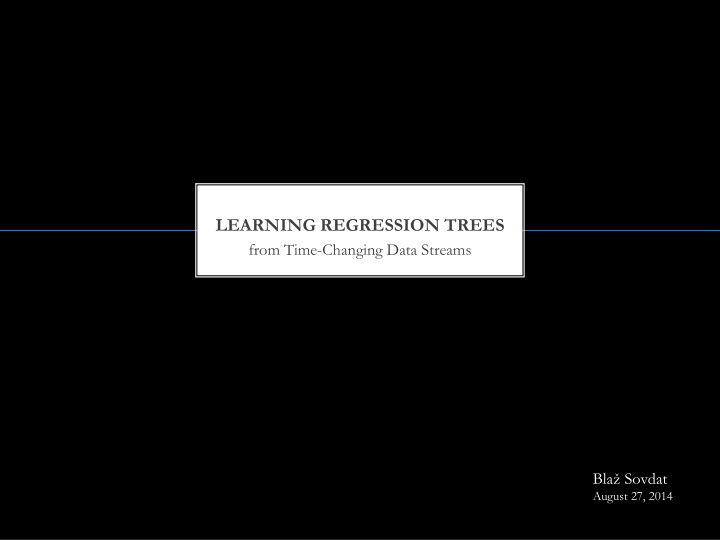learning regression trees