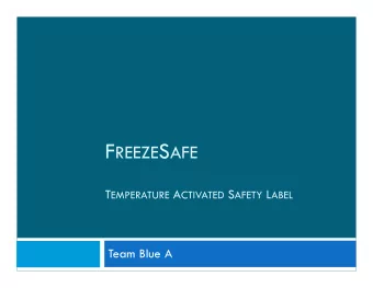 Current Frozen Food Industry  FDA Regulates  Temperatures  Temperature Checks:  4-hour