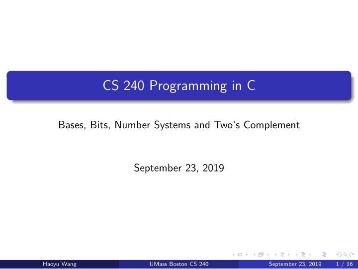 cs 240 programming in c