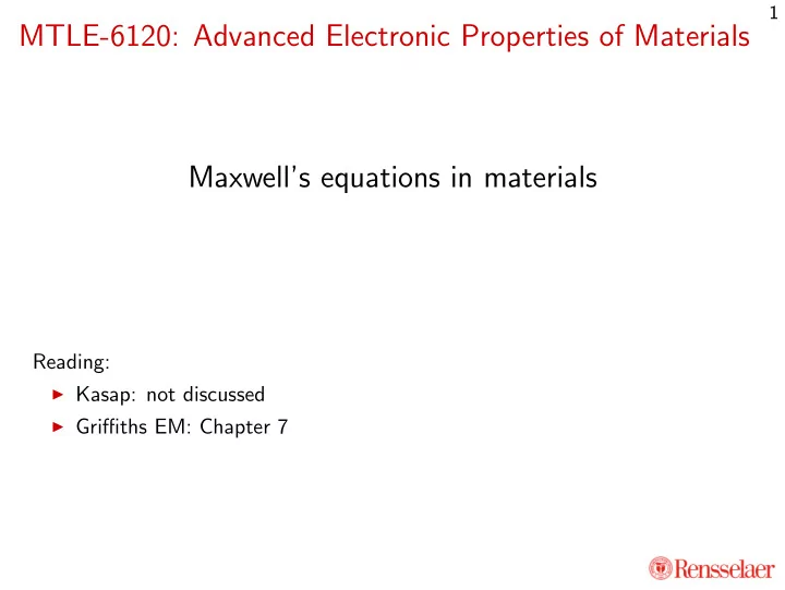 mtle 6120 advanced electronic properties of materials