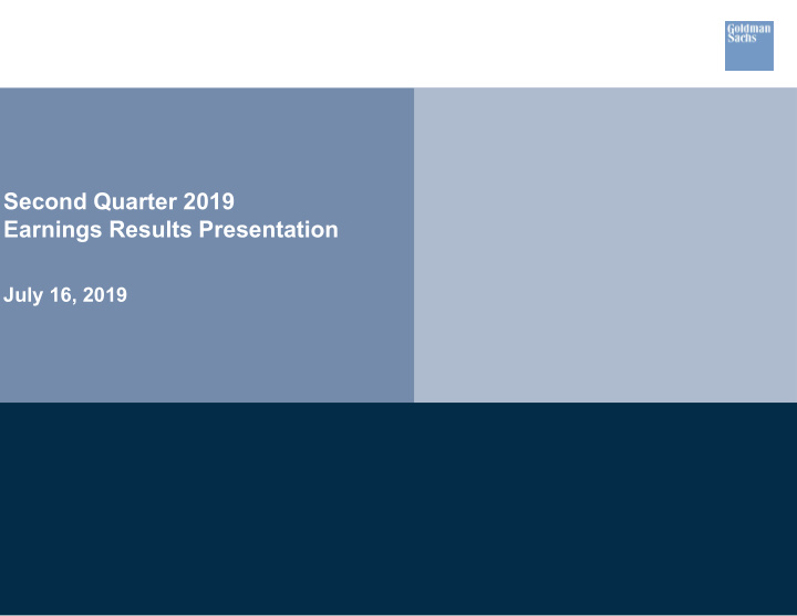 second quarter 2019 earnings results presentation