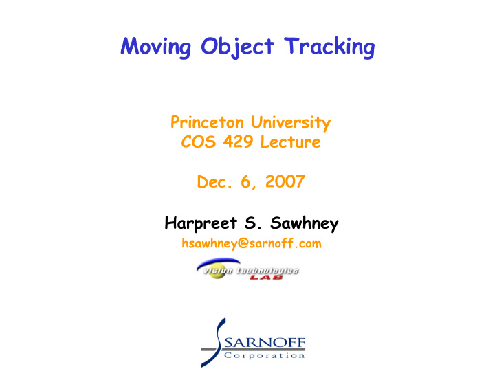 moving object tracking