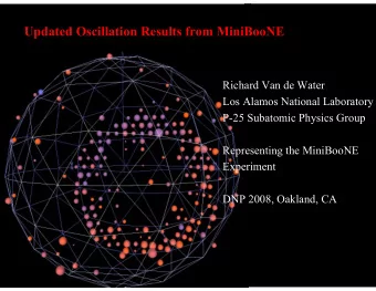 Updated Oscillation Results from MiniBooNE  Richard Van de Water  Los Alamos National Laboratory