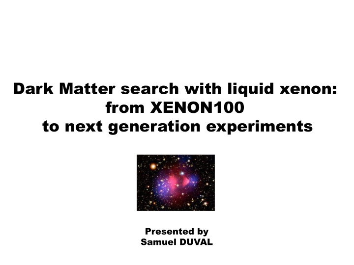dark matter search with liquid xenon from xenon100 to
