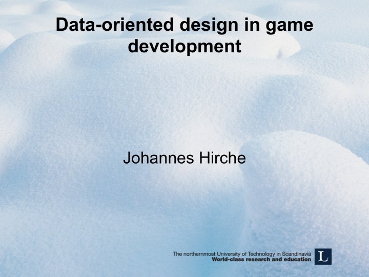 data oriented design in game development