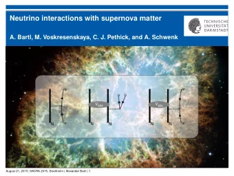 Neutrino interactions with supernova matter  A. Bartl, M. Voskresenskaya, C. J. Pethick, and A.