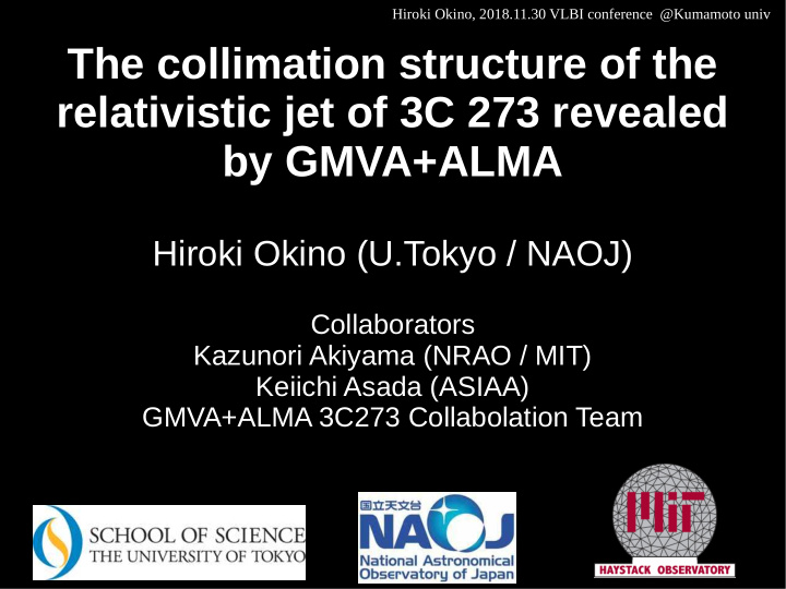 the collimation structure of the relativistic jet of 3c