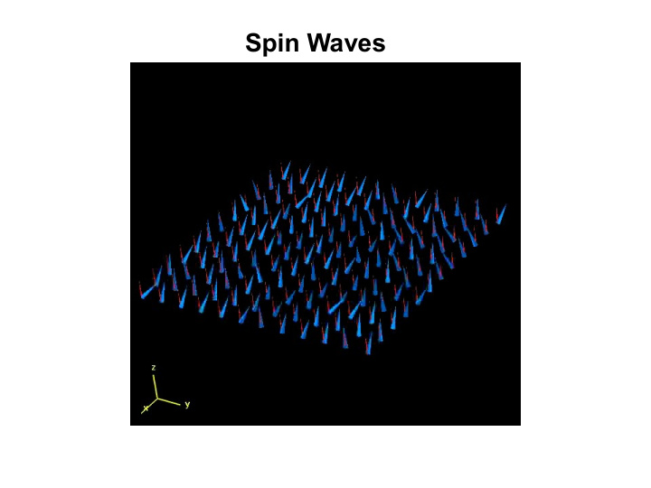 spin waves spin waves spin waves