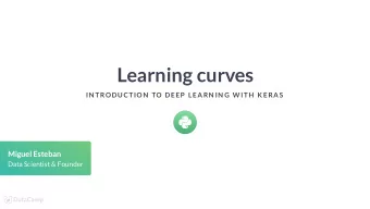 Learning curves  IN TRODUCTION  TO DEEP  LEARN IN G W ITH  K ERAS  Miguel Esteban  Data Scientist