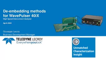 for WavePulser 40iX  High Speed Interconnect Analyzer  April-2020  Giuseppe Leccia  Business