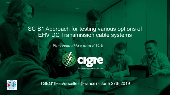 sc b1 approach for testing various options of ehv dc