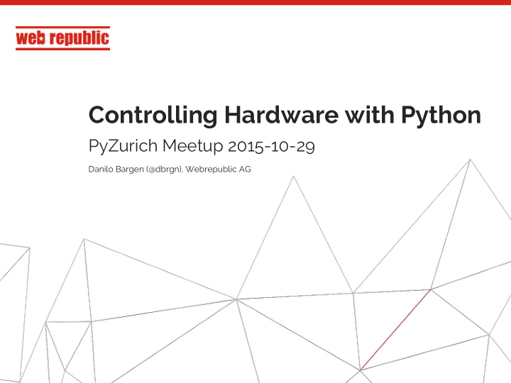 controlling hardware with python