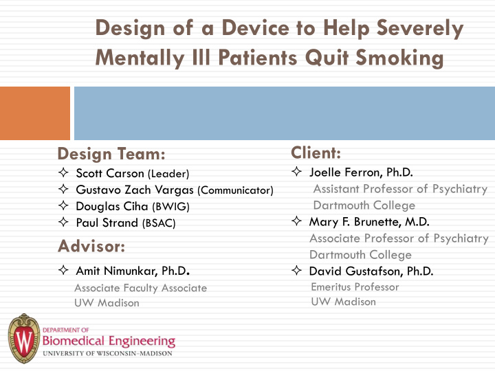 design of a device to help severely