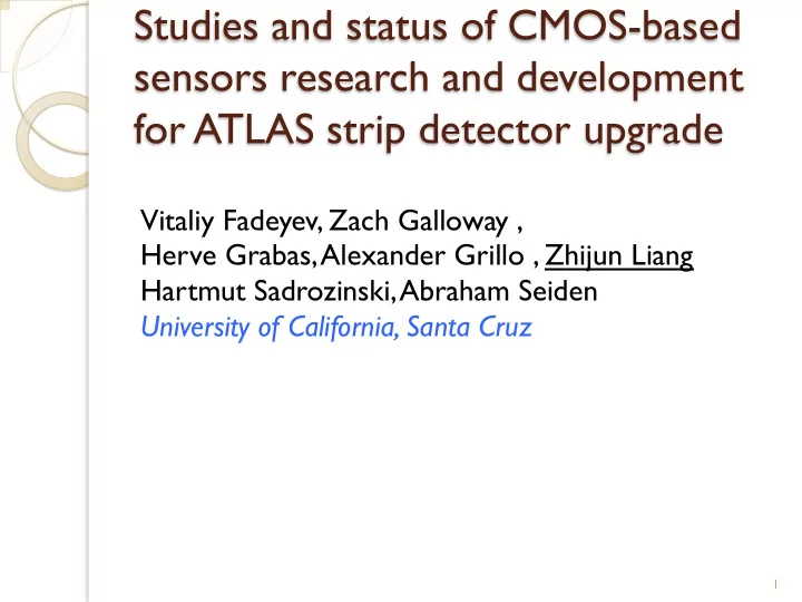 studies and status of cmos based sensors research and