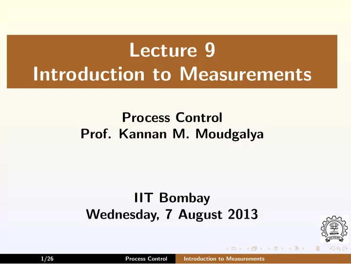 lecture 9 introduction to measurements