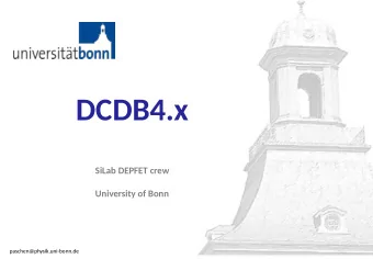 DCDB4.x  SiLab DEPFET crew  University of Bonn  paschen@physik.uni-bonn.de  1  What's new? from