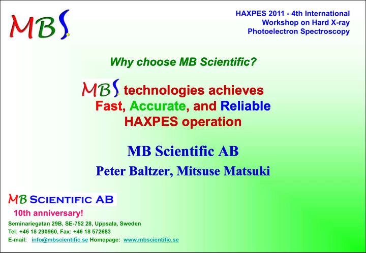 mb scientific ab mb scientific ab