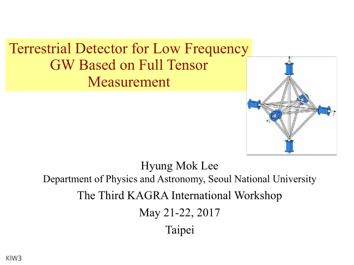 terrestrial detector for low frequency gw based on full