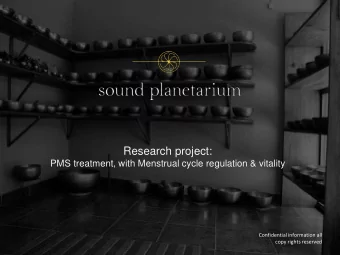 Research project  Phase 1 Relaxation Treatment  Confidential information all  copy rights reserved