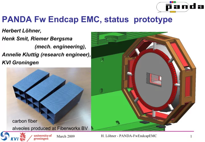 panda fw endcap emc status prototype