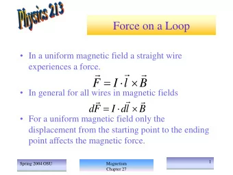 F  I  l  B  In general for all wires in magnetic fields
