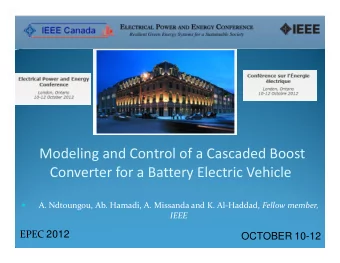 Modeling and Control of a Cascaded Boost  Converter for a Battery Electric Vehicle   A.
