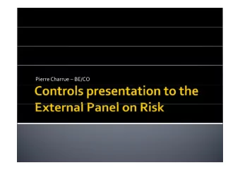 Pierre Charrue  BE/CO  Preamble  Preamble  The LHC Controls Infrastructure  External