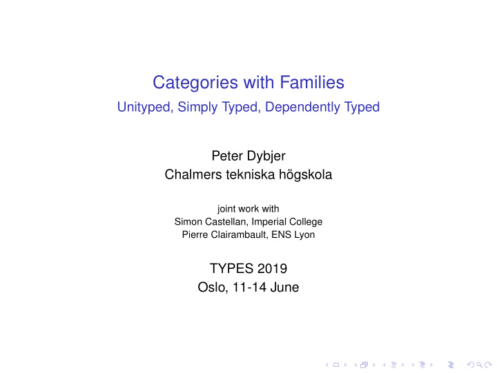 categories with families