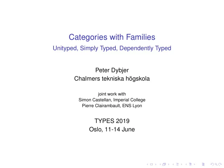 categories with families