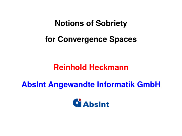 notions of sobriety for convergence spaces reinhold