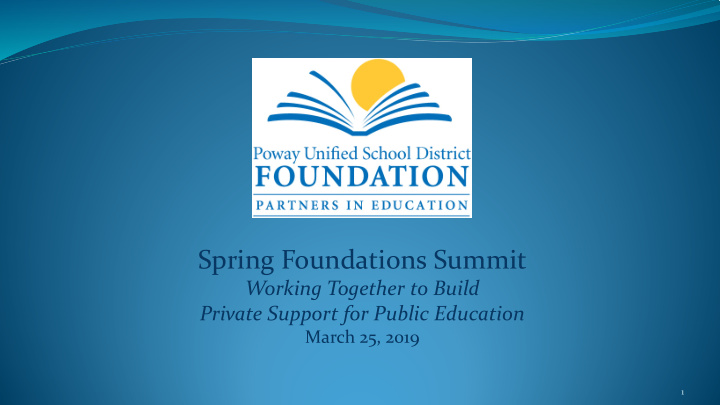 spring foundations summit