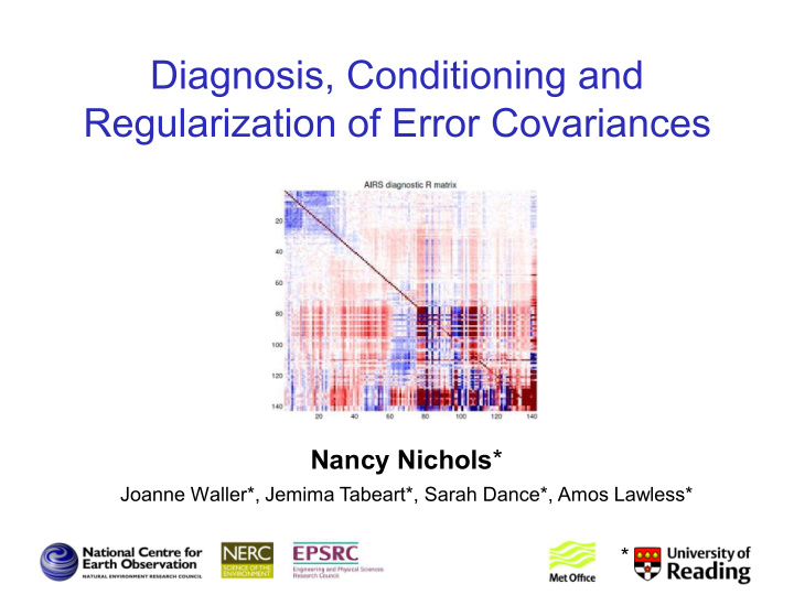 regularization of error covariances