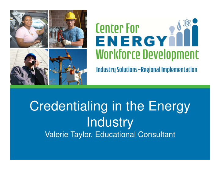 credentialing in the energy industry
