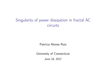Singularity of power dissipation in fractal AC  circuits  Patricia Alonso Ruiz  University of