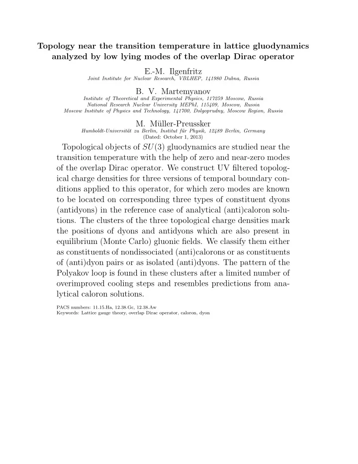 topology near the transition temperature in lattice