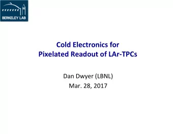 Cold  Electronics  for      Pixelated  Readout  of  LAr-TPCs