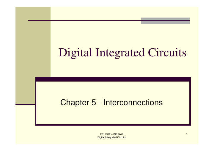digital integrated circuits