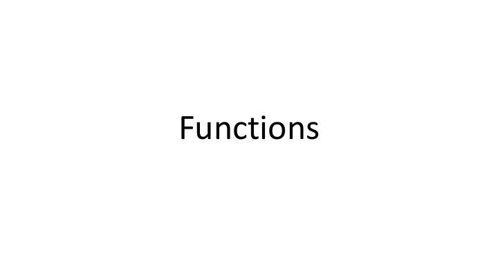 functions simple functions