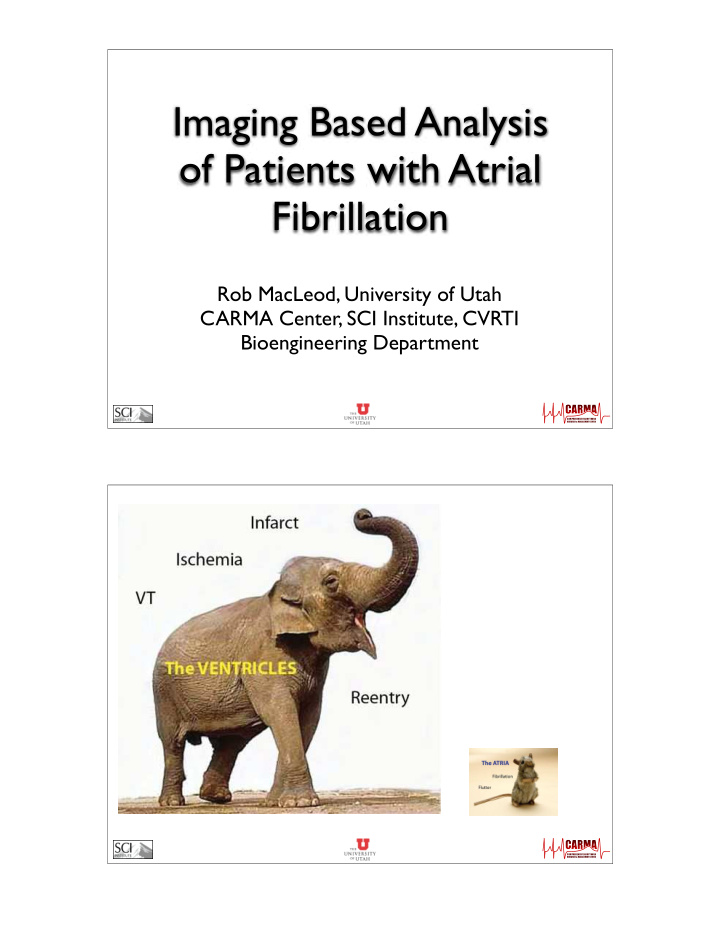 imaging based analysis of patients with atrial