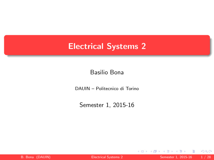 electrical systems 2