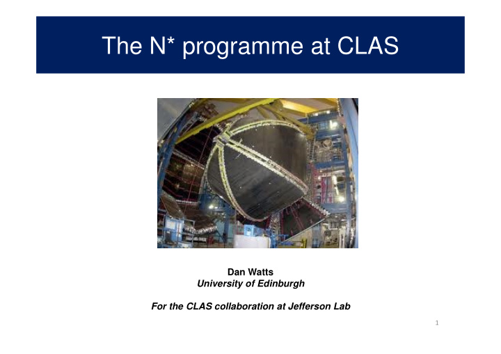 the n programme at clas