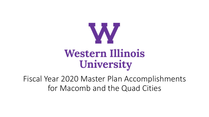 fiscal year 2020 master plan accomplishments for macomb