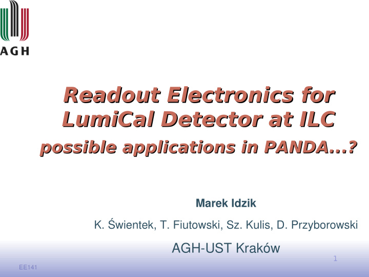 possible applications in panda