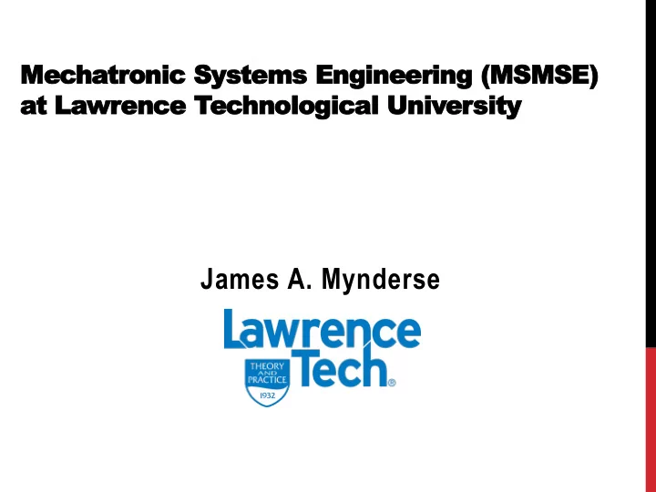 james a mynderse