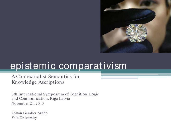 epistemic comparativism