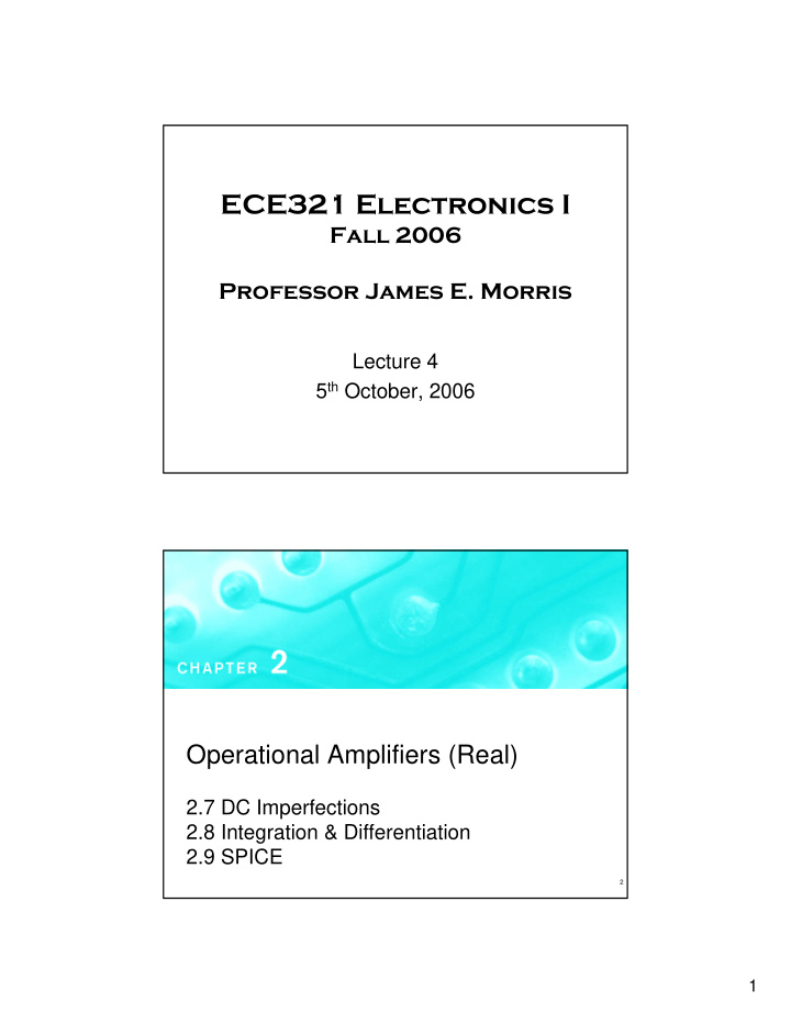 ece321 electronics i