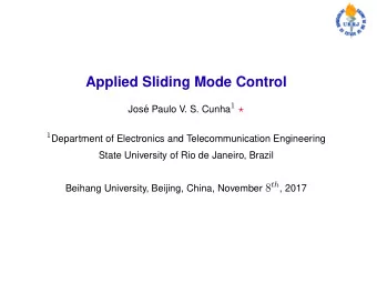 Applied Sliding Mode Control e Paulo V. S. Cunha 1   Jos 1 Department of Electronics and