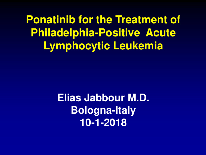 philadelphia positive acute