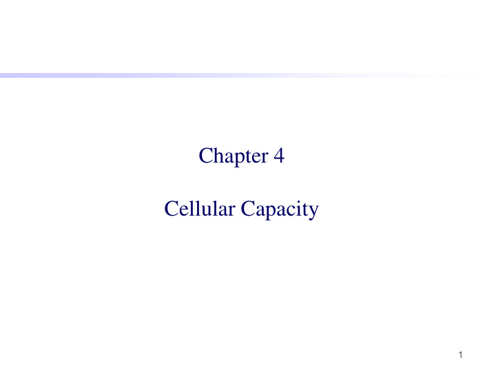 cellular capacity